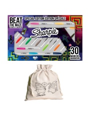 Pisaki SHARPIE markery permanentne 30 kolorów , LABITYNT, Worek GRATIS
