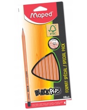 Ołówek trójkątny Maped Black Peps HB 12 sztuk