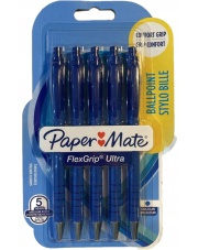 Długopis Paper Mate Flex Grip Ultra 5 sztuk , niebieski