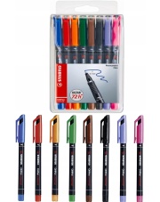 Foliopis Marker Stabilo OHP F - 0,7 mm, zestaw 8 kolorów w plastikowym etui