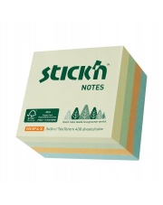 Notes samoprzylepny 76x76 Stickin Pastel 4 kolory pastelowe 400 kartek, FSC