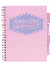 Kołozeszyt Project Pukka Pad PASTEL B5 różowy pastelowy, cztery przekładki
