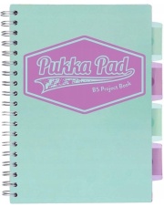 Kołozeszyt Project Pukka Pad PASTEL B5 turkus pastelowy, cztery przekładki