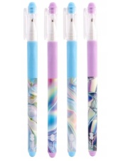 DŁUGOPIS HAPPY Color wymazywalny USZAKI HOLO WAVE z miękkim uchwytem 4 szt.