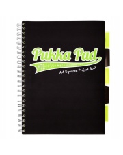 Kołozeszyt Project Pukka Pad A4 BLACK & LIME 5 przekł. czarny i limonkowy