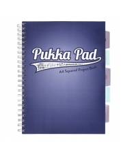 Kołozeszyt Project Pukka Pad A4 NAVY , 4 przekładki, niebieski z blękitem