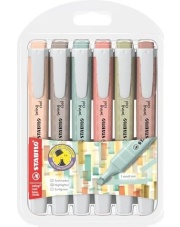 Zakreślacze Stabilo Swing Cool NatureCOLORS w etui 6 nowych kolorów