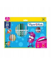 Pisaki, flamastry PAPER MATE 24 kolory w kartonowym etui